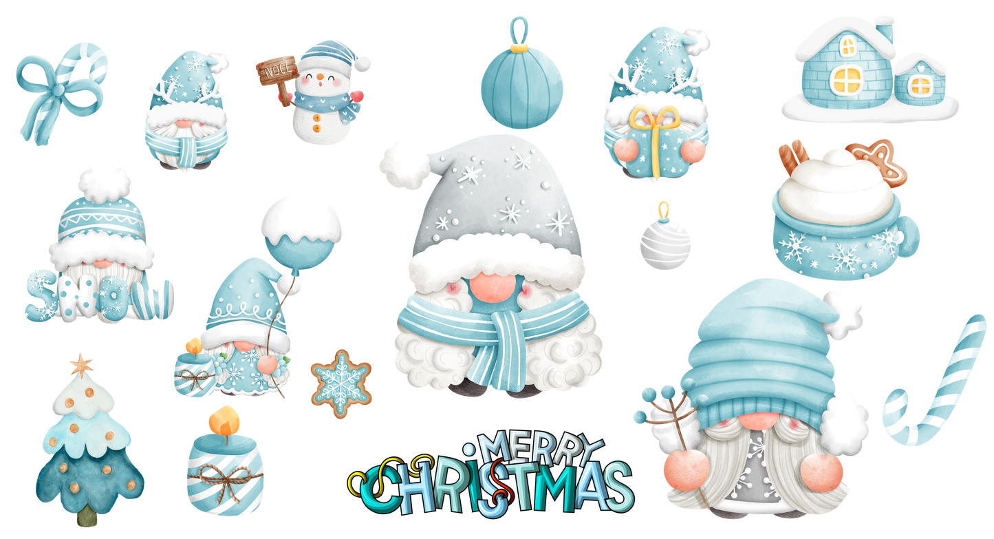 Merry Christmas azzurro SVG PNG