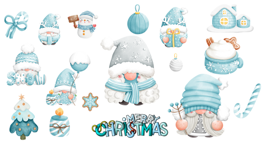 Merry Christmas azzurro SVG PNG