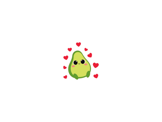 PNG avocado e cuori